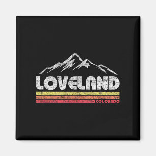 Aimant Ski vintage Retro Loveland Colorado Mountain Bike