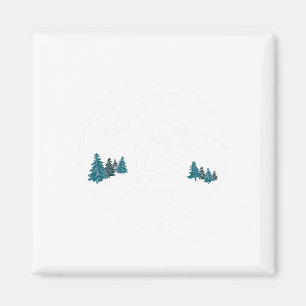 Aimant Ski You Later Sports d'hiver Neige en Poudre Vinta