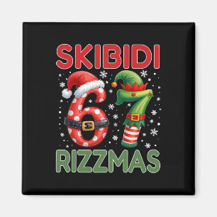 Aimant Skibidi Rizzmas 67 Noël Six Sept Xmas Drôle