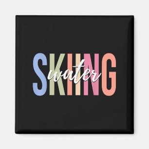 Aimant skieur de ski nautique ski nautique sports aquatiq