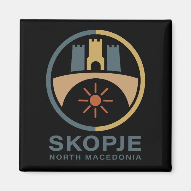 Aimant Skopje Macédoine du Nord Europe (Devant)