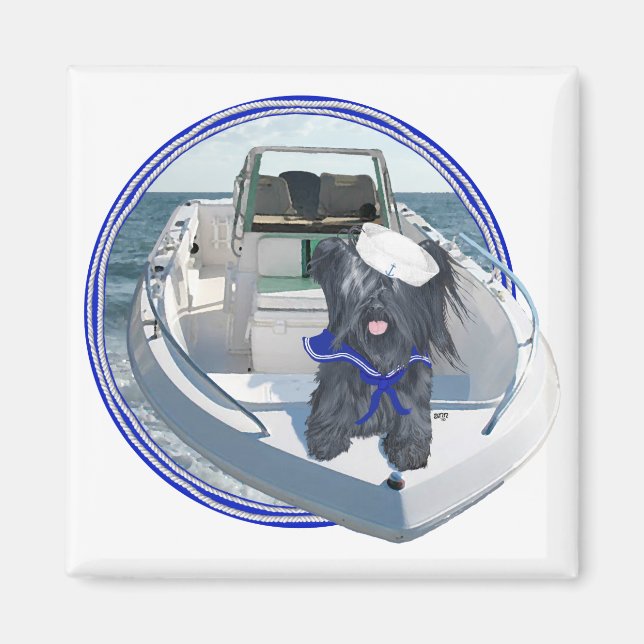 Aimant Skye Terrier à bord du bateau (Devant)