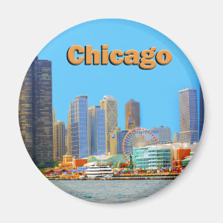 Aimant Skyline Chicago Sur Navy Pier