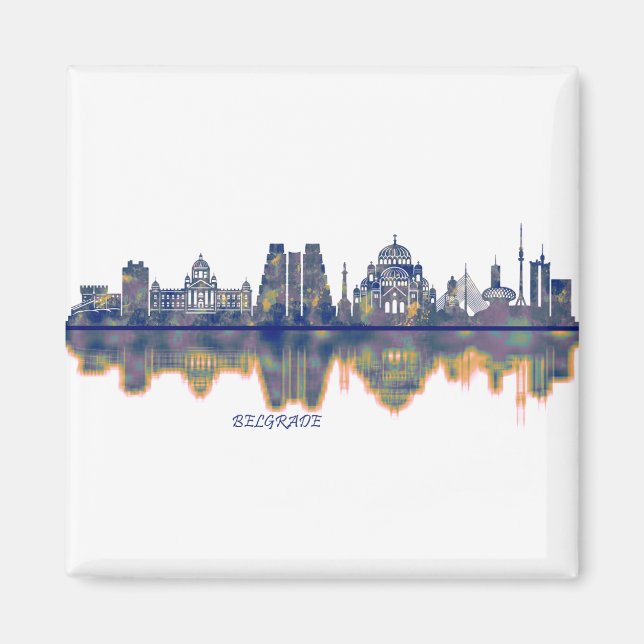 Aimant Skyline de Belgrade (Devant)