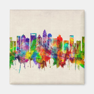 Aimant Skyline de la Caroline du Nord de Charlotte