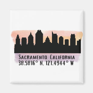Aimant Skyline de Sacramento CA City