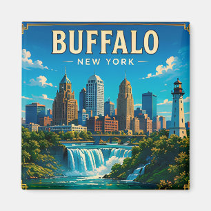 Aimant 🌊 Skyline et front de mer de Buffalo New York