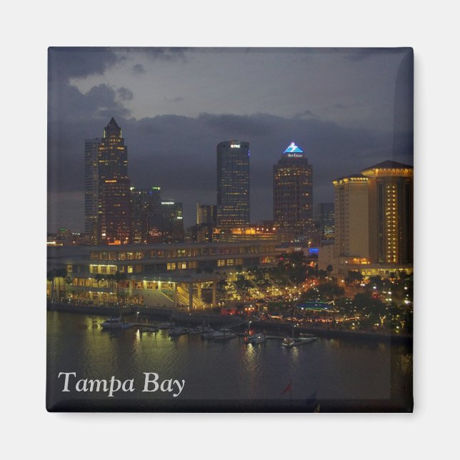 Aimant Skyline nocturne de Tampa Bay (Devant)