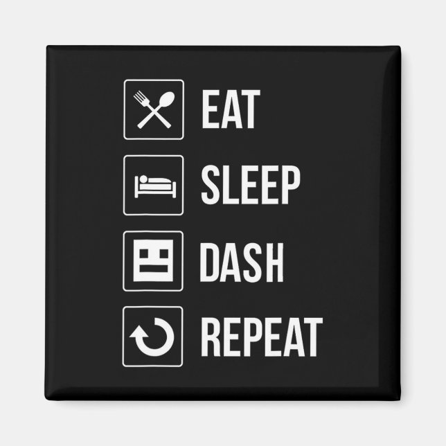Aimant Sleep Dash Répéter le jeu vidéo Géométrie Gamer vi (Devant)