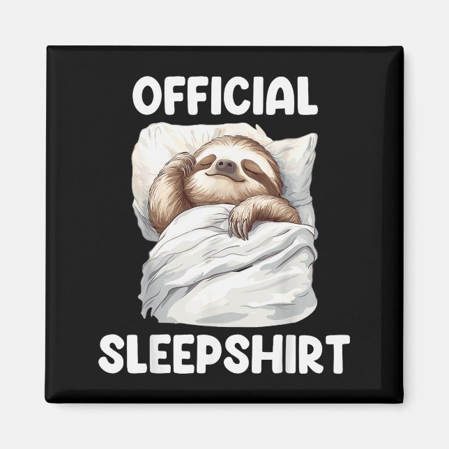 Aimant Sleepshirt Cute Sleeng Sloth Animal Lovers Pajama  (Devant)
