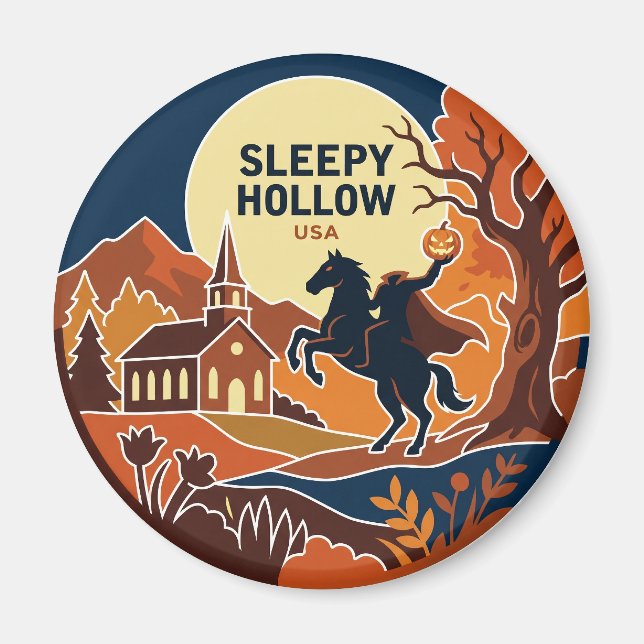 Aimant Sleepy Hollow New York (Devant)