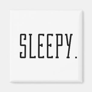 Aimant Sleepy. Typographie
