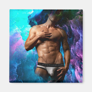 Aimant SlipperyJoe homme musclé sous-vêtements bulle dyna