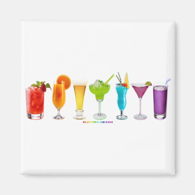 Aimant SlipperyJoe's Cheers boire de l'alcool cocktail or (Devant)