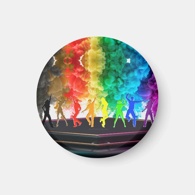 Aimant SlipperyJoe's Dancing Pride Shadows cadeaux gay ar (Devant)