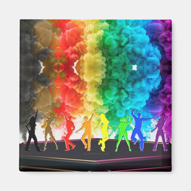 Aimant SlipperyJoe's Dancing Pride Shadows cadeaux gay ar (Devant)