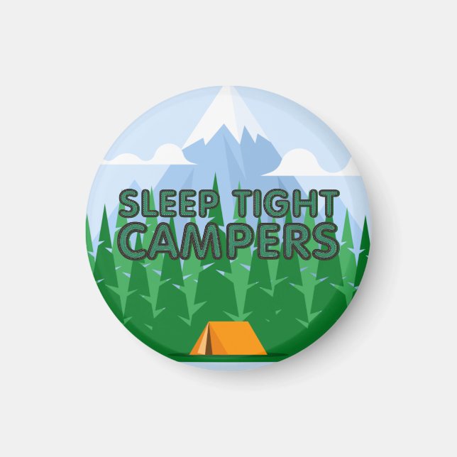 Aimant Slogan de sommeil des campeurs TEE (Devant)