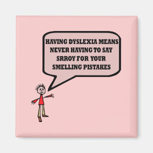 Aimant Slogan dyslexique drôle