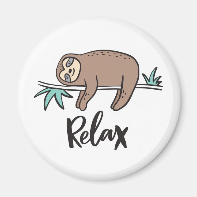 Aimant Sloth Dit Relax (Devant)
