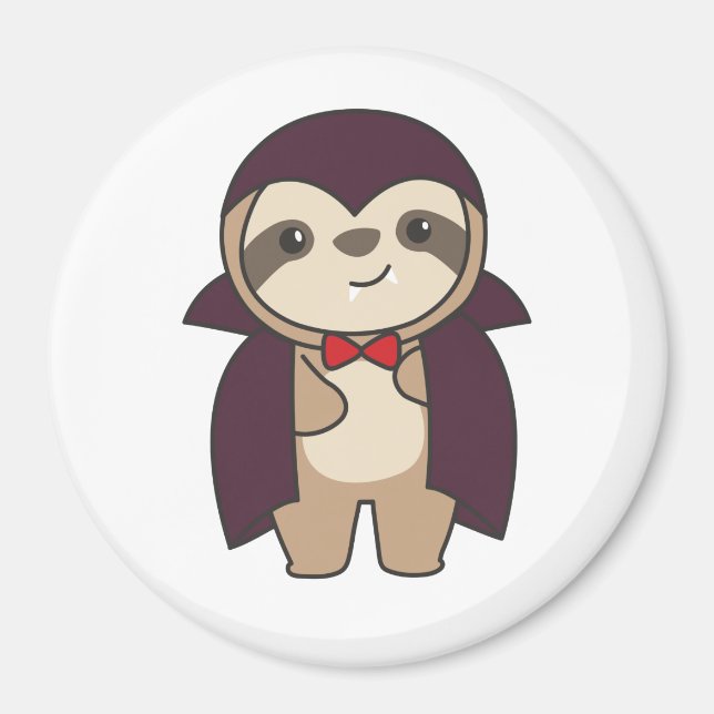 Aimant Sloth Halloween Cute Devil Vampire costume (Devant)
