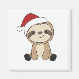 Aimant Sloth Noël Neige Hiver Animaux Machines à Sous Aim
