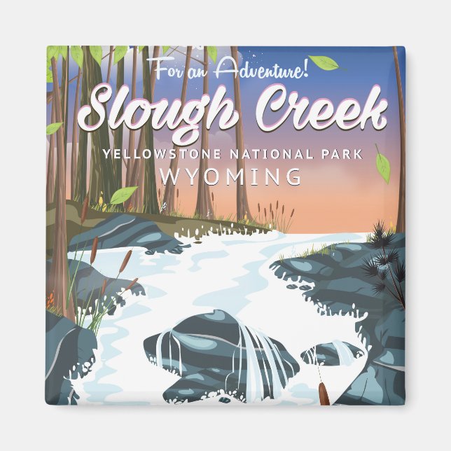 Aimant Slough Creek,Yellowstone national park (Devant)