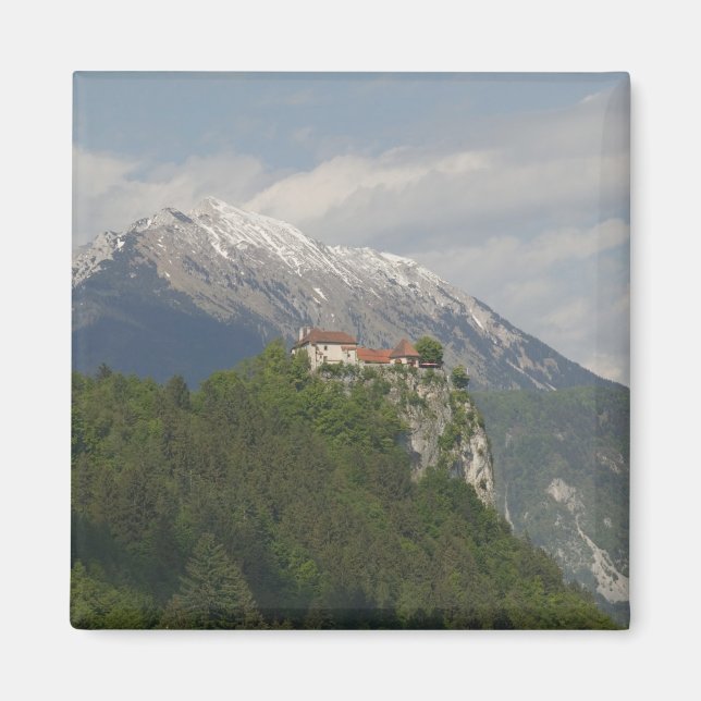 Aimant SLOVENIA, GORENJSKA, Bled : Château de Bled & 2 (Devant)