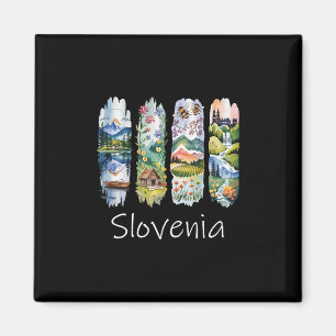Aimant Slovénie Coup de pinceau Slovène Souvenir de vacan