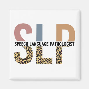 Aimant SLP Discours Pathologiste Typographie Empreinte de