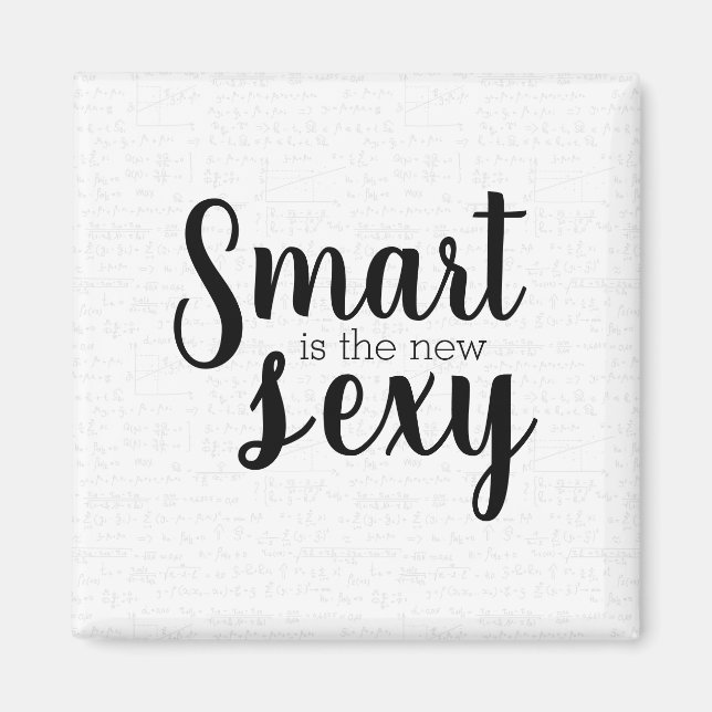 Aimant Smart est le nouveau sexy ! motif geek. Formule. (Devant)