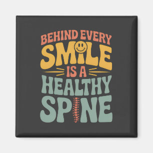 Aimant Smile Healthy Spine Chiropractor Conception de dev