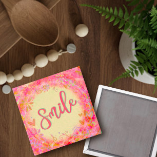 Aimant Smile Trendy Plutôt Floral Inspirational