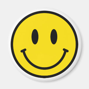 Aimant Smile Yellow Red Black White Happy Face Emoji