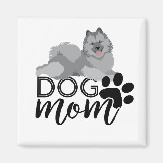 Aimant Smiling Keeshond Graphic dit Chien Maman