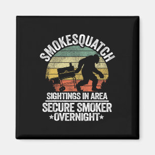 Aimant Smokesquatch Sasquatch Fumer Viande Grill Funny Bi