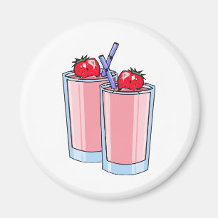 Aimant smoothie de fraise