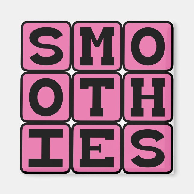 Aimant Smoothies, Boissons de Fruits Sains (Devant)