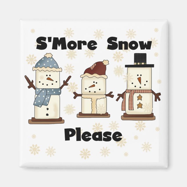 Aimant S'more Snow Please Tshirts and Gifts (Devant)