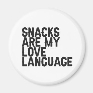 Aimant Snacks are my Love Langue Amoureux de la nourritur