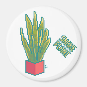 Aimant Snake plant Pixelart, Pixel Art