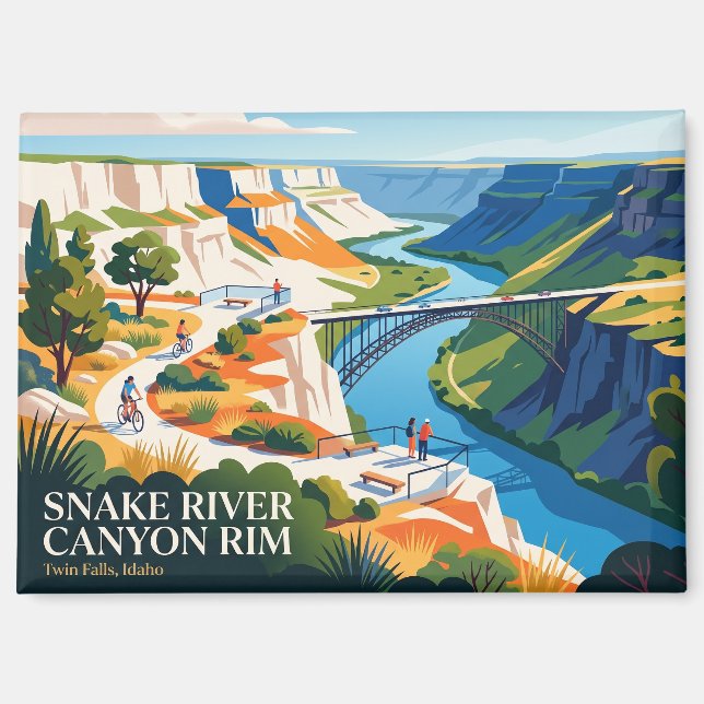 Aimant Snake River Canyon Rim Idaho (Recto)