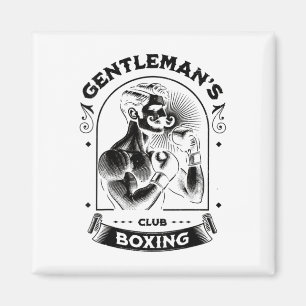 Aimant #snirt Club de boxe de Gentleman Rétro avec boîte