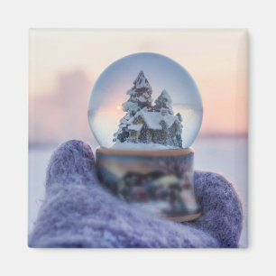 Aimant Snowball Noël arbre hiver neige neige