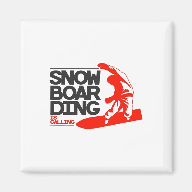 Aimant Snowboard appelle Snowboard Snowboard Snowboarder  (Devant)