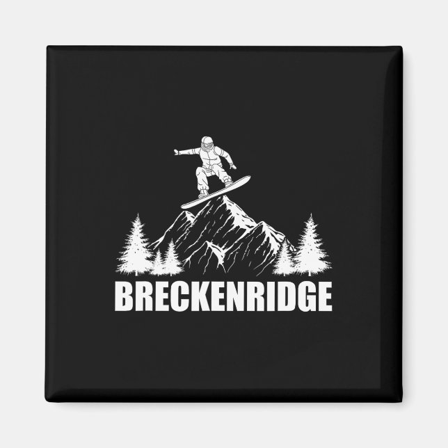 Aimant Snowboard Breckenridge Colorado Snowboard (Devant)