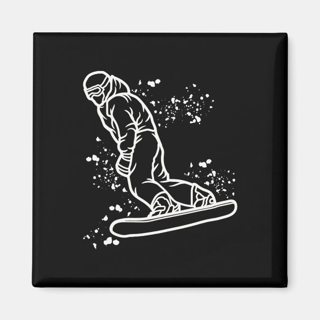 Aimant Snowboard coloré Snowboard Snowboard 29 (Devant)