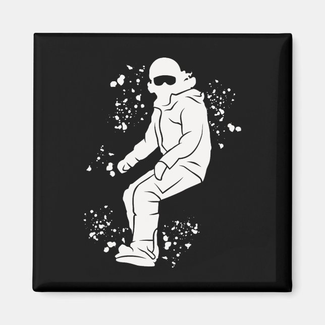 Aimant Snowboard coloré Snowboard Snowboard 3 (Devant)