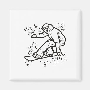 Aimant Snowboard Colorful Snowboard Snowboard &# ;