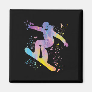 Aimant Snowboard Colorful Snowboard Snowboard &# ;