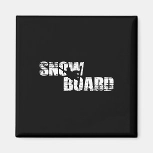 Aimant Snowboard cool Distressed Pour Snowboarders